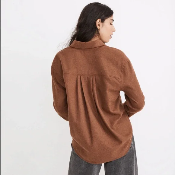 Madewell Brown Button Down Shirt - Picture 3 of 11